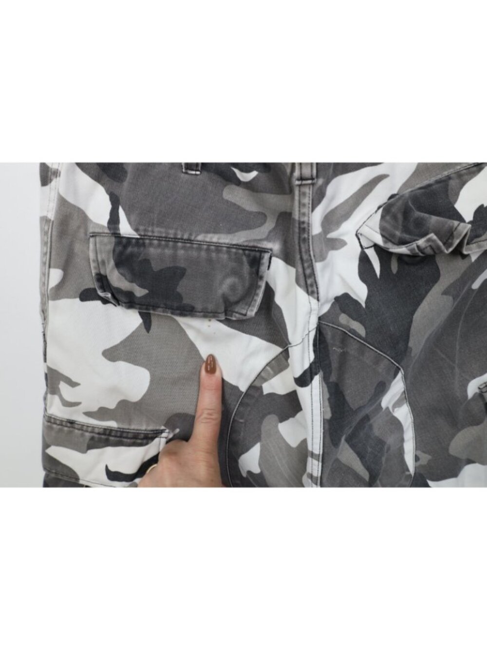 Vtg Rothco Mens Small Long Distressed BDU Camouflage Military Cargo Pants USA - Picture 16 of 16